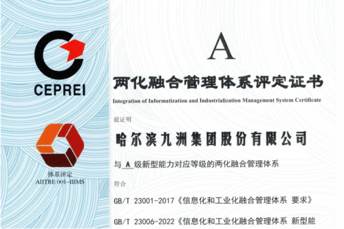 喜讯|bat365集团荣获国家“两化融合管理体系评定证书”